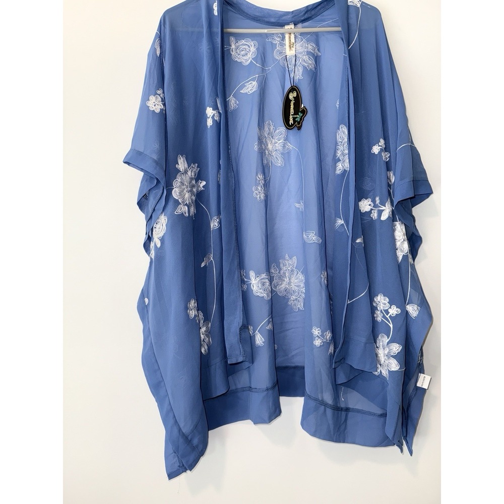 Women's Clasic Cover Up Summer Beach Outfit One Size Cardigan Open Front - Picture 5 of 5